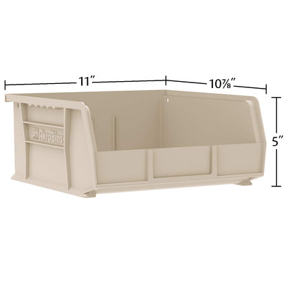 Akro-Mils 30235 AkroBins Plastic Storage Bins, 11"x11"x5", Green, 6-Pack