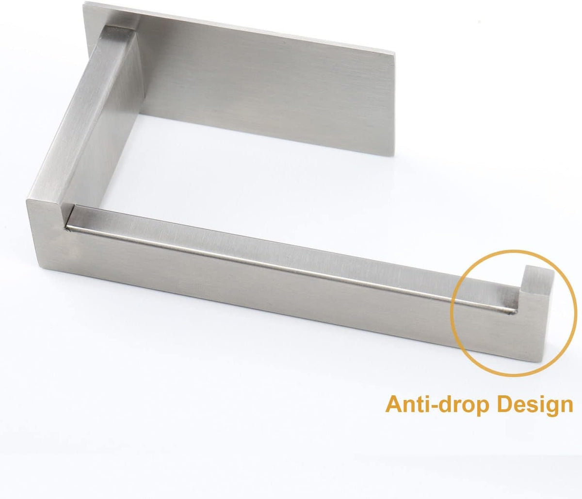 Toilet Paper Holder, Self Adhesive Tissue Holder Stainless Steel Rustproof Paper Roll Holder, No