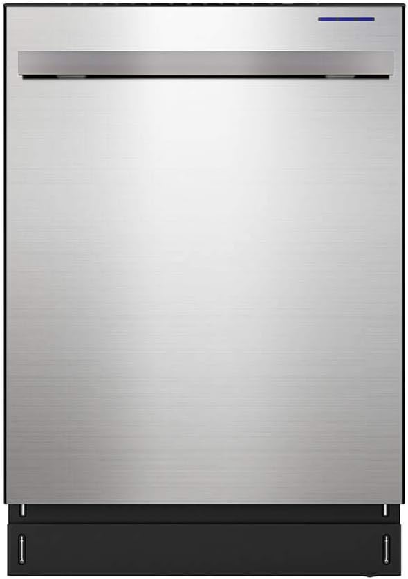 SHARP SDW6757ES Slide-In Dishwasher, Stainless Steel Finish, 24" Wide, Soil Sensors, Premium White
