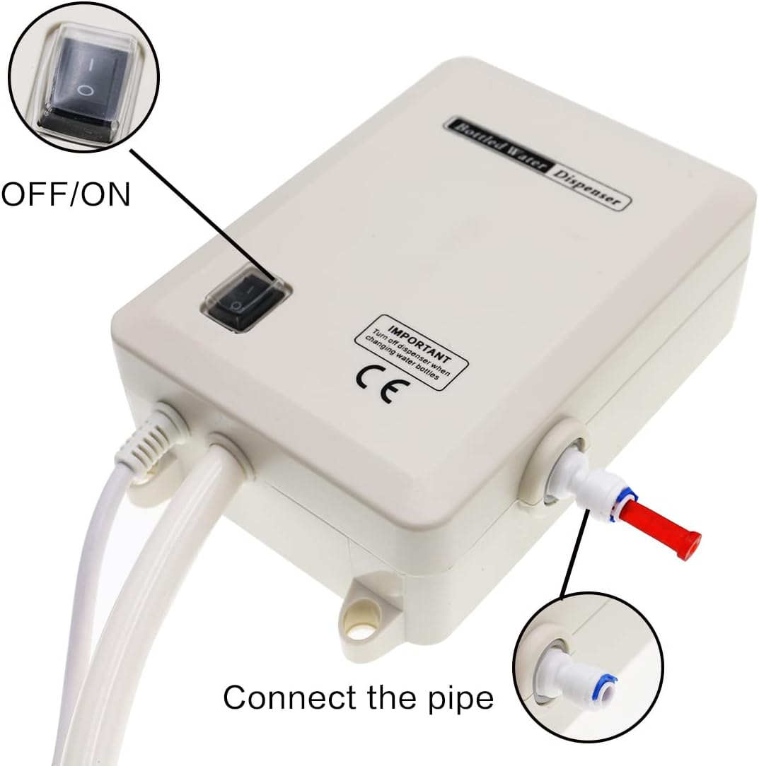 Bottle Water Dispenser Pump System, 20ft 110V AC US Plug High Flow Bottled Water Dispensering with