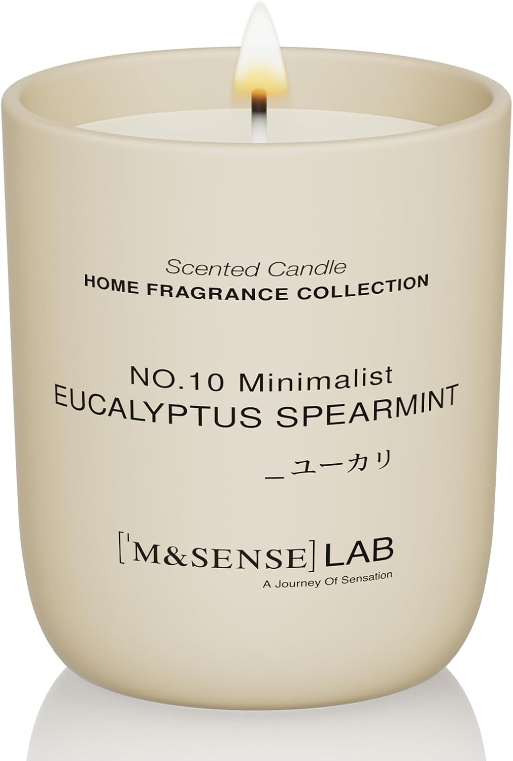 M&SENSE Natural Soy Candle| Eucalyptus Spearmint | 5.3 oz | Minimalist Scented Candle for