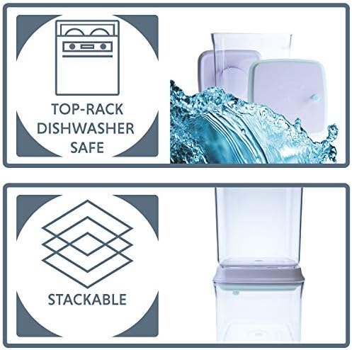 BopTop (1pc - 900ml) Airtight Food Storage Container – Mechanical Silicone Seal Canister - BPA-Free