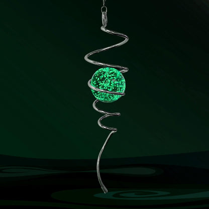 Glow in The Dark Wind Spinner Tail Gazing Ball Spiral Decorative Spiral Tail Wind Spinner