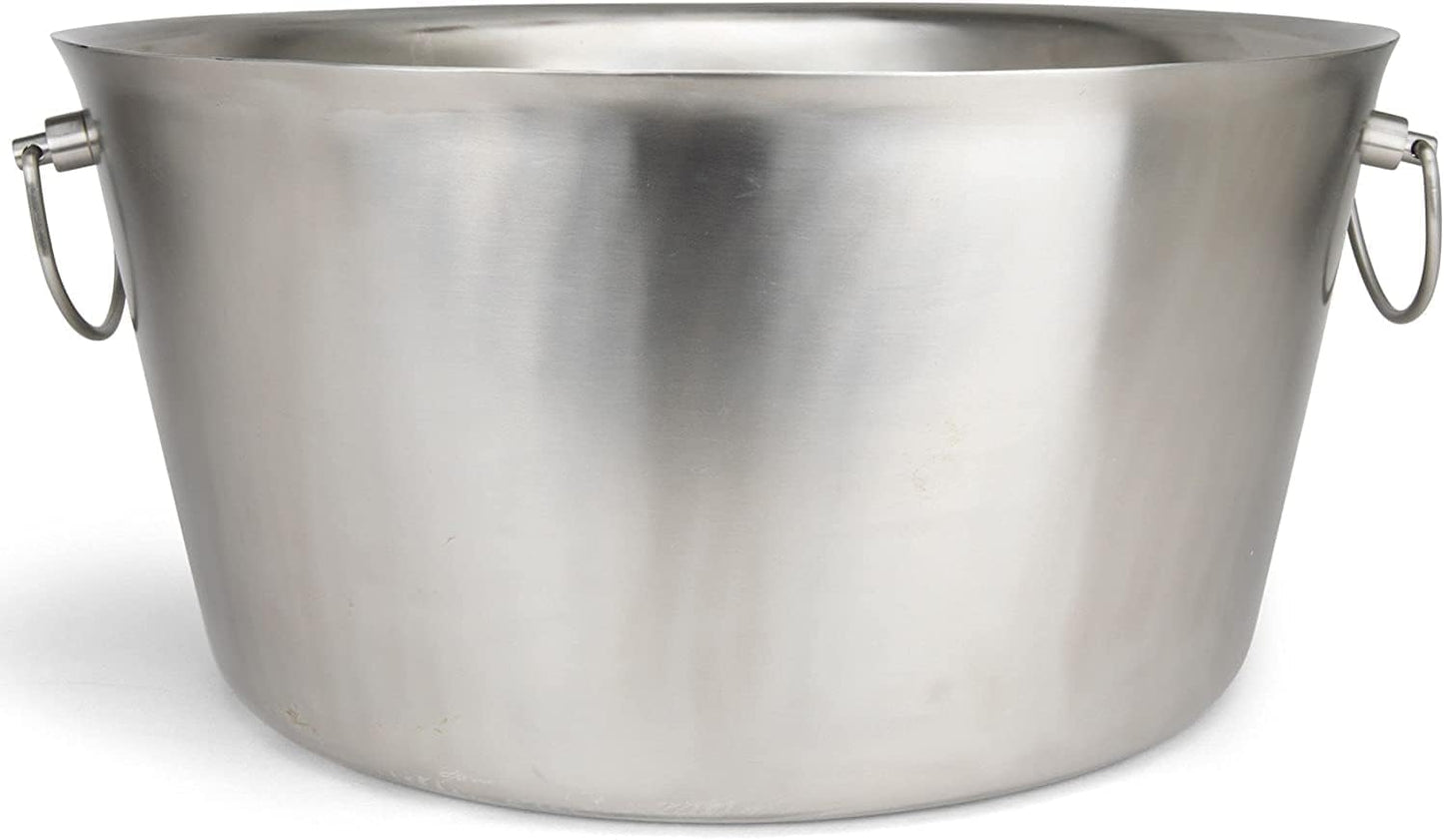 Stainless Steel Insulated Beverage Tub - Real Deal Steel, Large 6 Gallon Round Double Walled Party