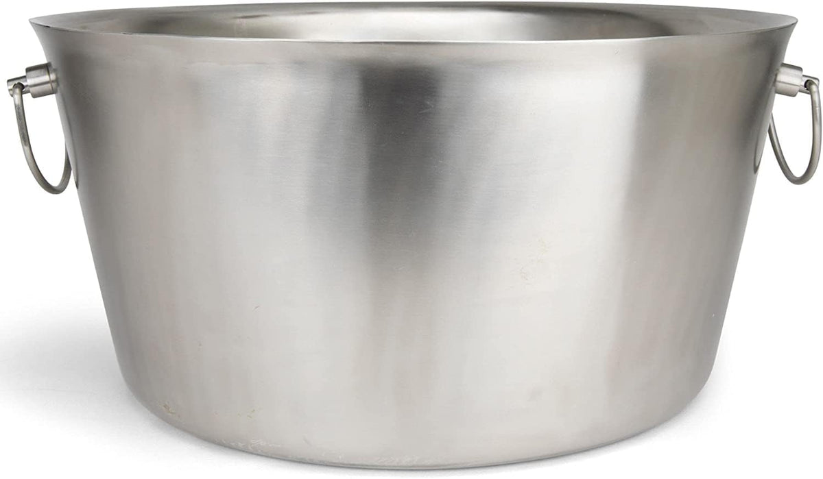 Stainless Steel Insulated Beverage Tub - Real Deal Steel, Large 6 Gallon Round Double Walled Party