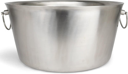 Stainless Steel Insulated Beverage Tub - Real Deal Steel, Large 6 Gallon Round Double Walled Party