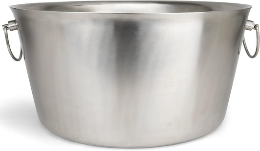 Stainless Steel Insulated Beverage Tub - Real Deal Steel, Large 6 Gallon Round Double Walled Party