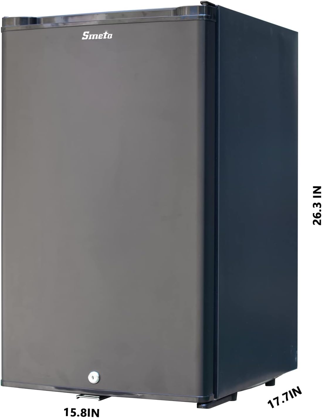 SMETA 12V RV Refrigerator 1.7 Cu.Ft Mini Camper Fridge with Lock and Key AC/DC 110V/12v Quiet