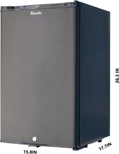 SMETA 12V RV Refrigerator 1.7 Cu.Ft Mini Camper Fridge with Lock and Key AC/DC 110V/12v Quiet