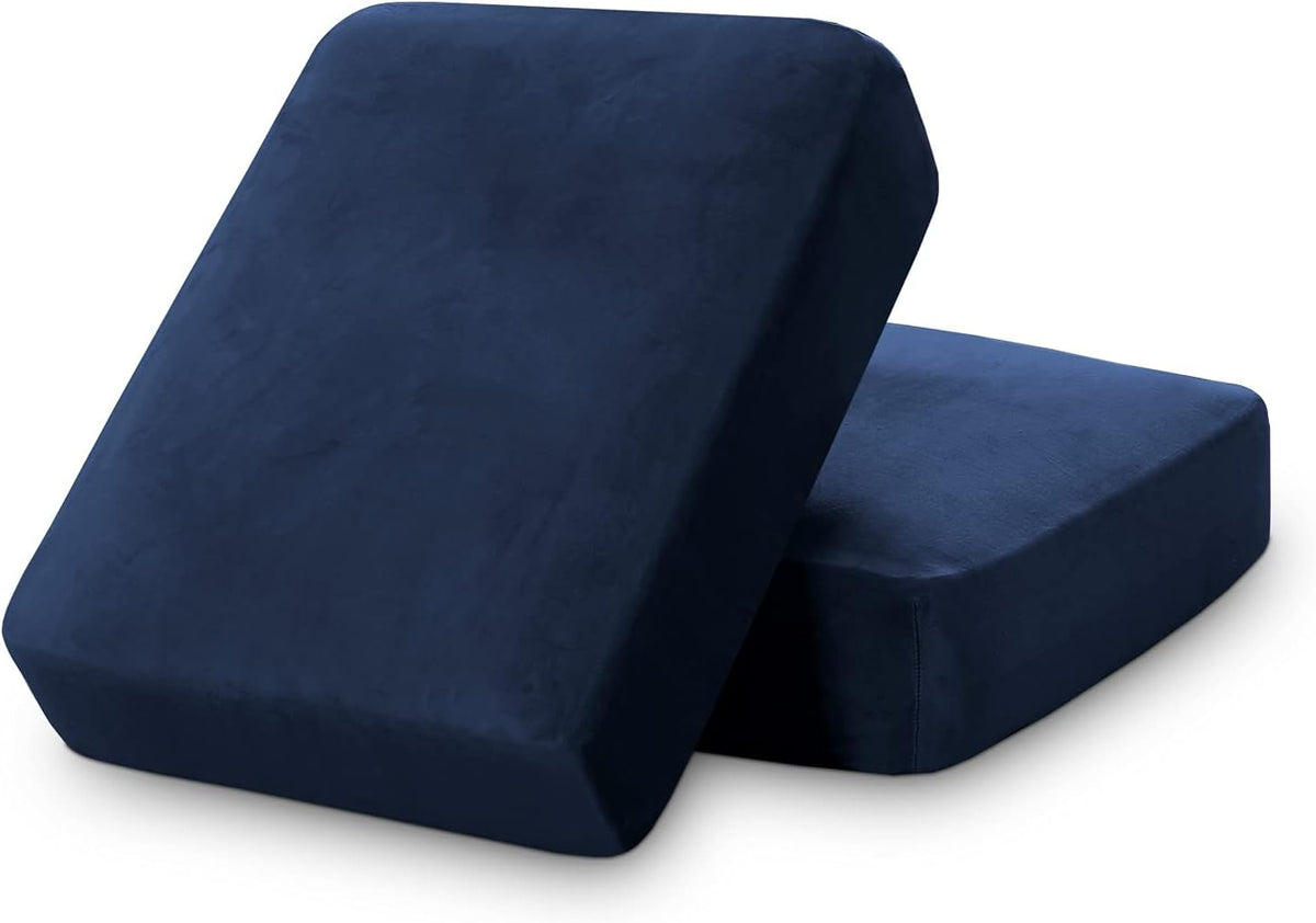 PrinceDeco Velvet Couch Cushion Cover Stretch Cushion Slipcover for Chair Loveseat Sofa Furniture