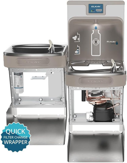 Elkay LZSTL8WSSP Enhanced Bottle Filler & Bi-Level ADA Cooler Refrigerated Stainless High Capacity