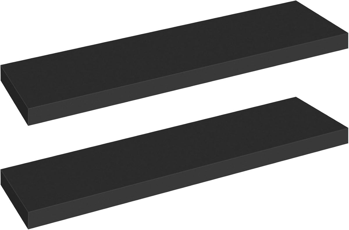 HOOBRO Floating Shelves for Wall, Wall Mounted Shelf Set of 2, 31.5" Hanging Shelf with Invisible