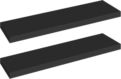 HOOBRO Floating Shelves for Wall, Wall Mounted Shelf Set of 2, 31.5" Hanging Shelf with Invisible