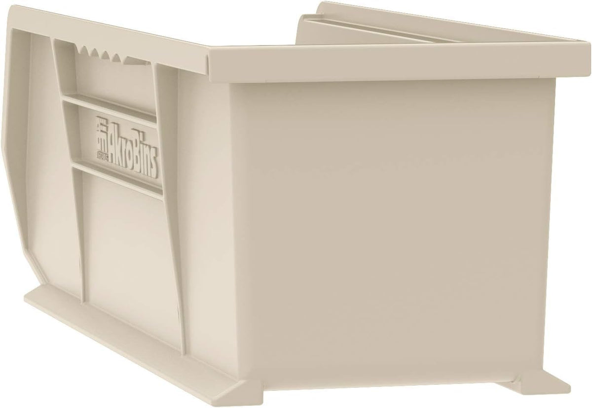 Akro-Mils 30234 AkroBins Plastic Storage Bins, 15"x5"x5", Stone, 12-Pack