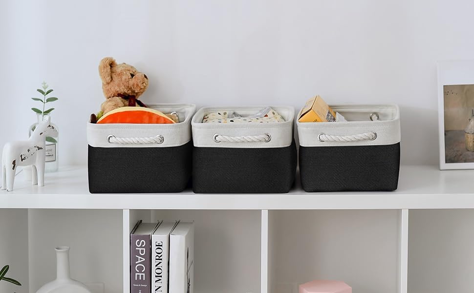 TheWarmHome Storage Bins for Shelves - 1 Pack 13.8x9.7x6.7 inch Storage Basket for Organizing for