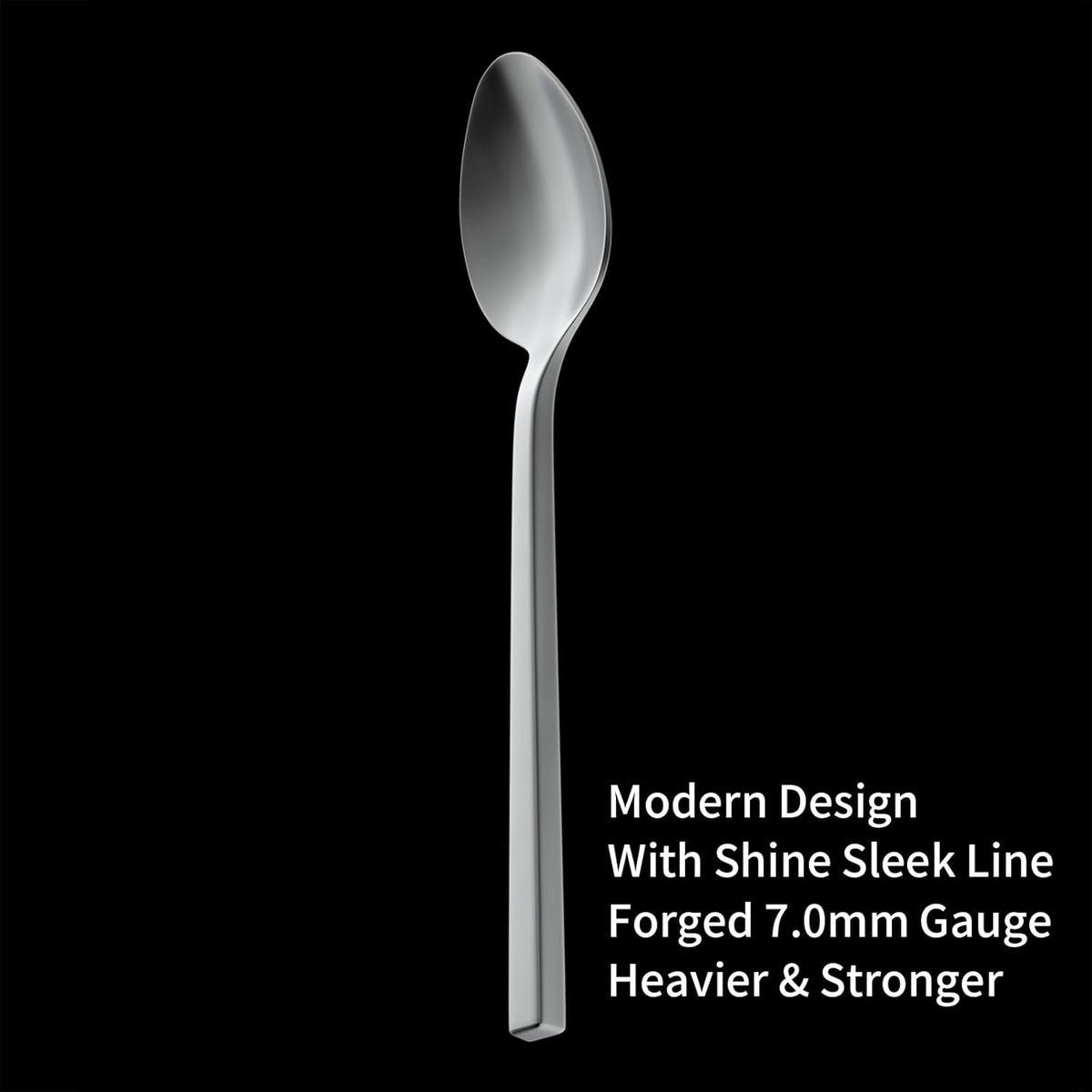 Alata Cube 20-Piece Forged Silverware Set Stainless Steel Flatware Set,Service for 4,Matte Satin