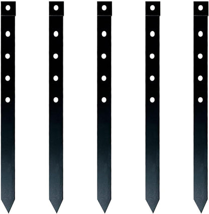 60Pcs Metal Garden Landscape Edging Stakes,Black, 10inch anchoring Stakes Landscape Anchoring