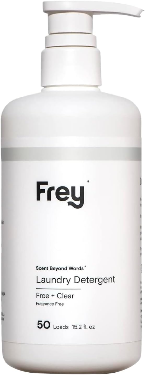FREY Concentrated Liquid Laundry Detergent | Formulated for Sensitive Skin & HE Washers | Removes