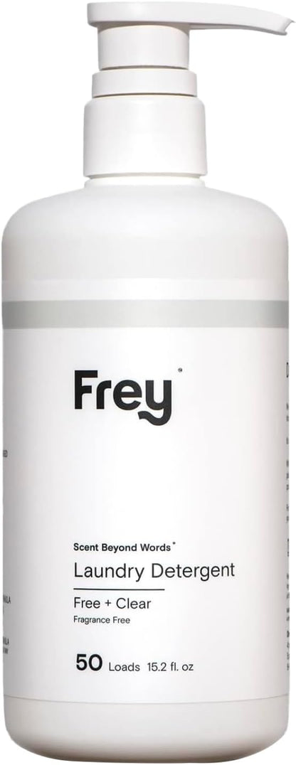 FREY Concentrated Liquid Laundry Detergent | Formulated for Sensitive Skin & HE Washers | Removes