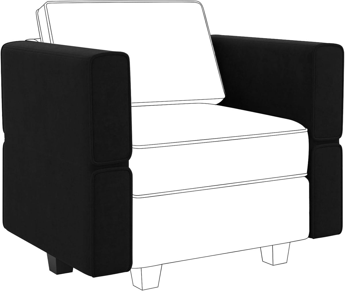 Belffin Modular Sofa Armrest Backrest Module for Modular Sectional Sofa Couch Side Armrest