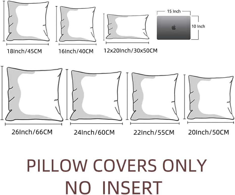 Fancy Homi Set of 2 Light Blue Euro Decorative Throw Pillow Covers 28x28 Inch for Bedroom Couch