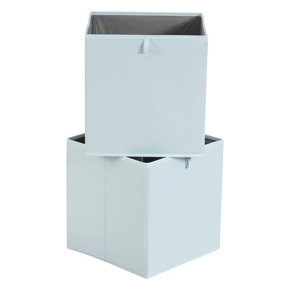 Amazon Basics Collapsible Cube Organizer Bins, Closet Storage Baskets for Shelves with Secure Pull