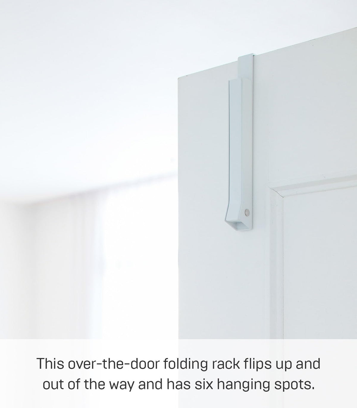 YAMAZAKI Home Smart Over The Door Hooks - Folding Hanging Coat Rack - 1-Hook - Steel