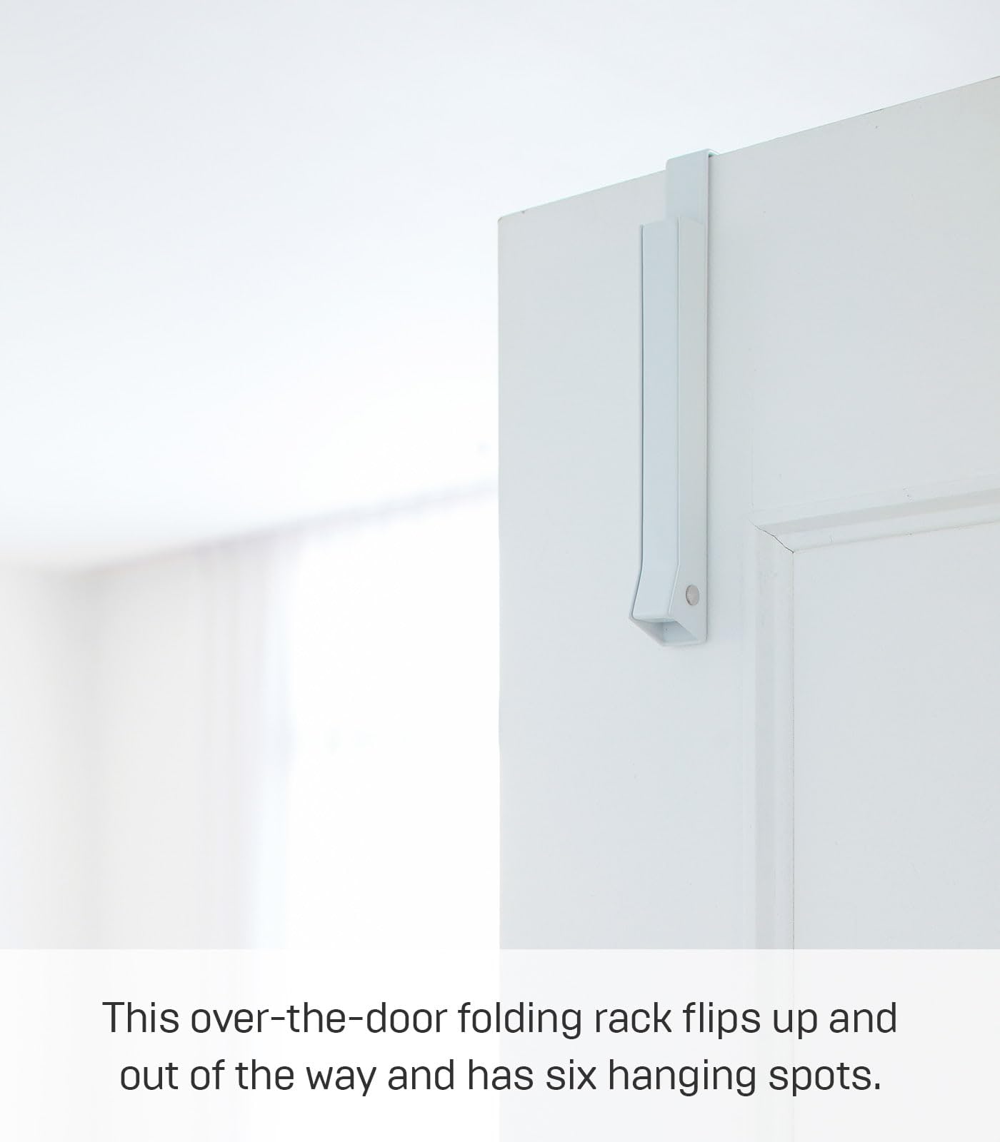 YAMAZAKI Home Smart Over The Door Hooks - Folding Hanging Coat Rack - 1-Hook - Steel