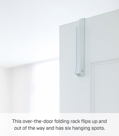 YAMAZAKI Home Smart Over The Door Hooks - Folding Hanging Coat Rack - 1-Hook - Steel