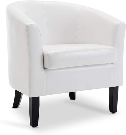 BELLEZE Accent Barrel Chair, Club Tub Sofa Corner Chair with Flared Legs and Cozy Soft Padding for