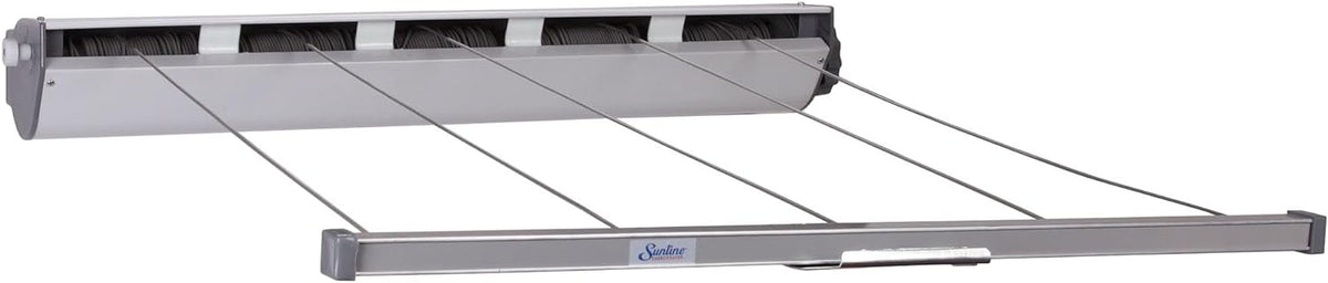 Household Essentials Retractable 5-Line Dryer, White