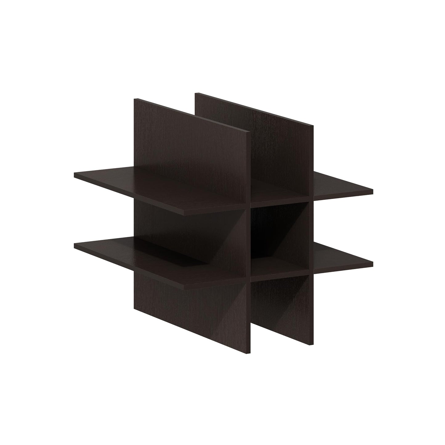 Furinno Cubicle 9-Compartment Cube Insert, Cube Organizer, Black Oak