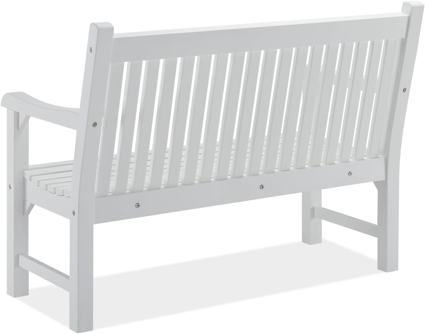 Psilvam 2-Person Poly Lumber Outdoor Bench with 700 Lbs Weight Capacity – Weatherproof Garden