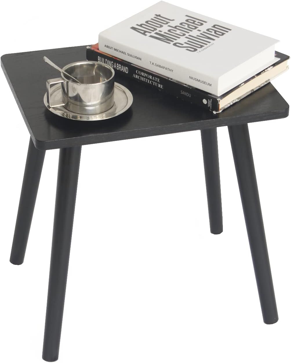 AWASEN Side Table, Small Black End Table for Living Room Bedroom Office Small Spaces, Modern Accent