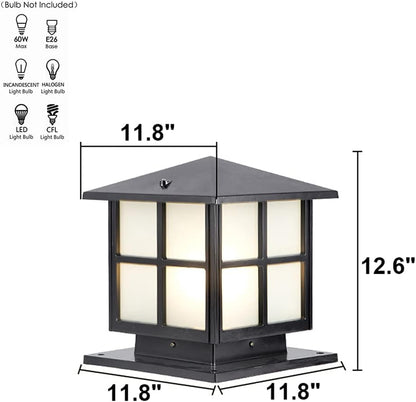 SLAWA Outdoor Post Lights Fixture, Modern Yard Entry Outdoor Column Lights with Aluminum Housing