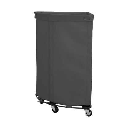 Corner Heavy-Duty Canvas Hamper w/Wheels, 24"W x 17.7"D, Gray