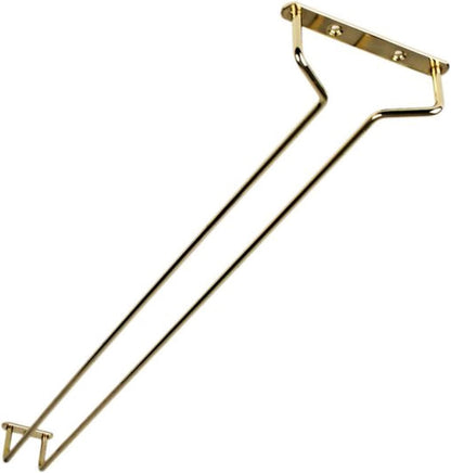 TrueCraftware- 24-Inch Wine Glass Rack Brass Finish Set of 2- Stemware Rack Wire Hanging Rack Under