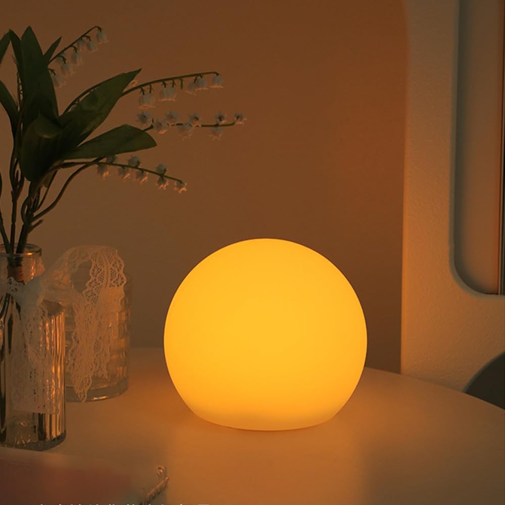LED Globe Orb Light, 6-in LED Light Ball for Kid, 16 Dimmable Colors & 4 Modes Light Up Ball Mood