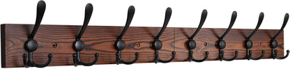IBosins Wall Mounted Coat Rack, 31-2/5'' Long, Entryway Hanging Rack, Metal Wood Coat Hooks Rack