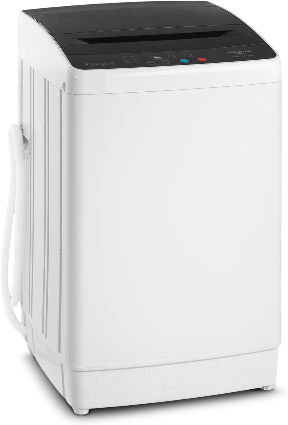 ROVSUN 30LBS Washing Machine, Full-Automatic Portable Washer with Stainless Steel Drum, Electric