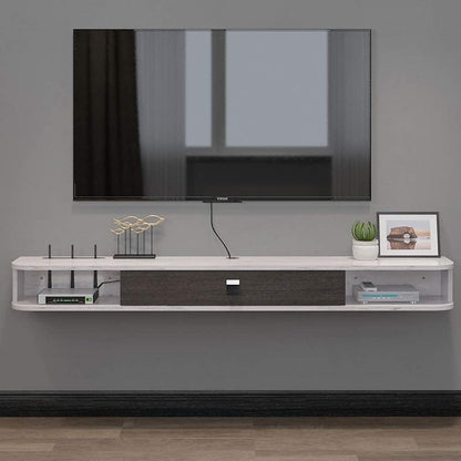 Pmnianhua Floating TV Console,55'' Wall-Mounted Media Console,Floating TV Cabinet,Modern Floating