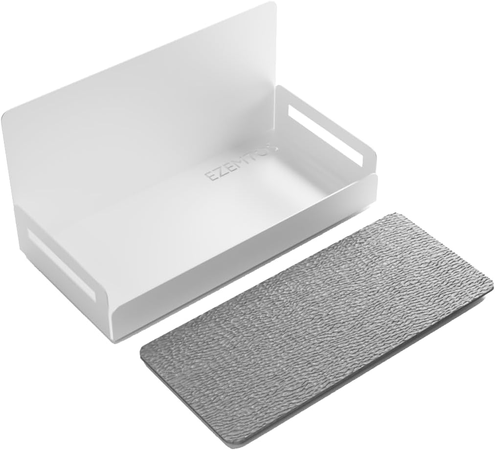 2-Pack Magnet Spice Rack For Refrigerator, White Magnetic Shelves for Classroom, 6" Deep Magnetic