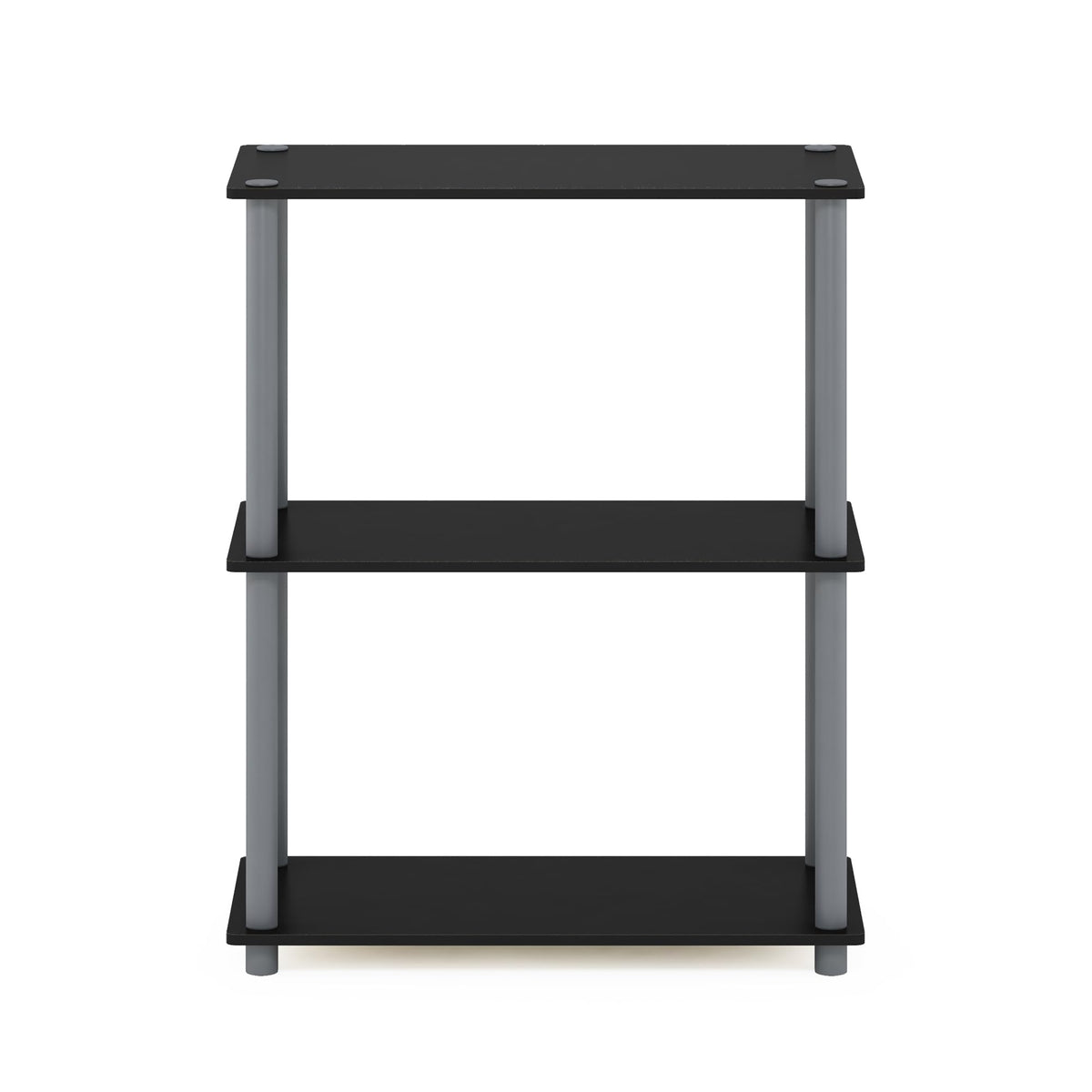 Furinno Turn-N-Tube Storage Shelves, 3-Tier Book Shelf, Corner Shelf, Toolless Open Shelves, for