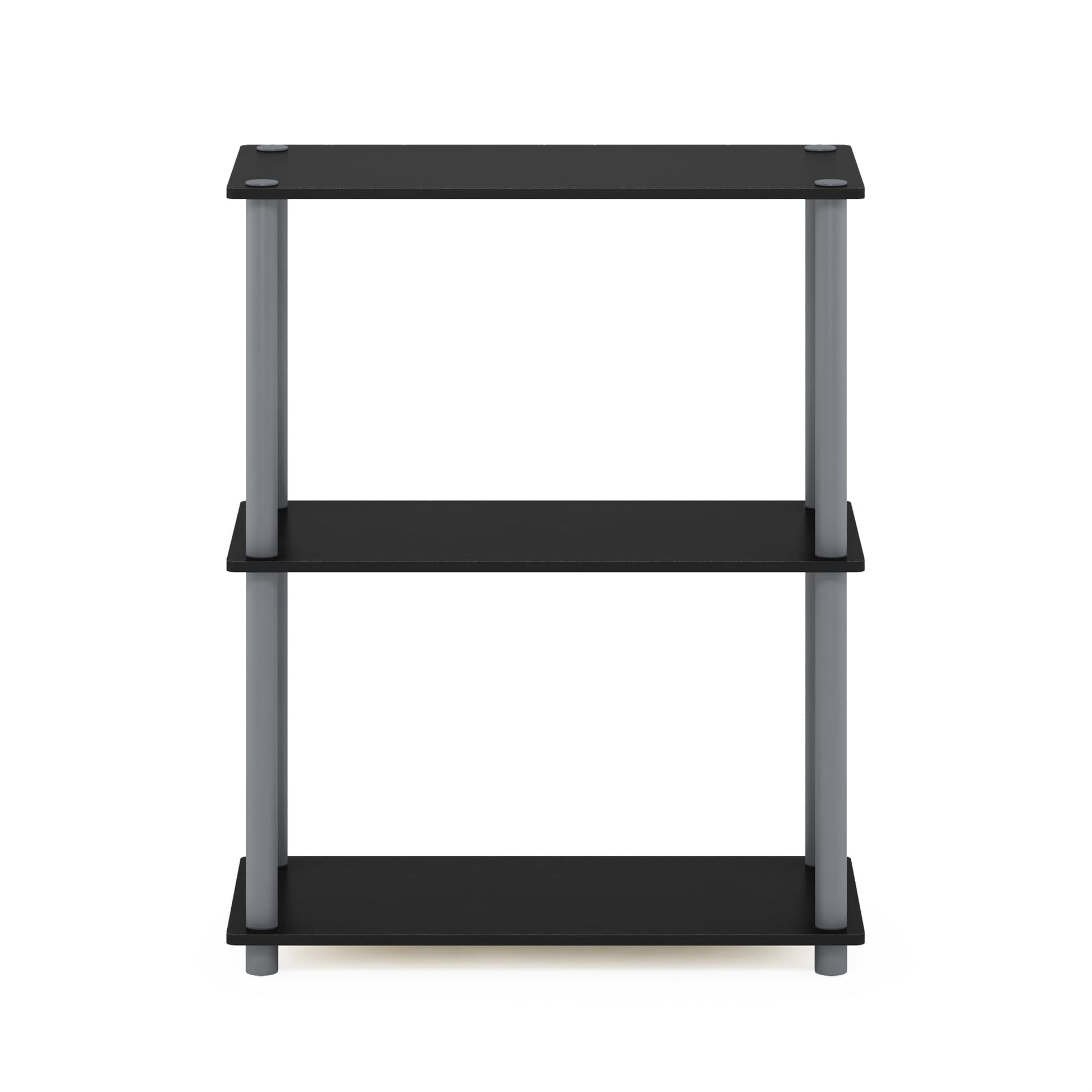 Furinno Turn-N-Tube Storage Shelves, 3-Tier Book Shelf, Corner Shelf, Toolless Open Shelves, for