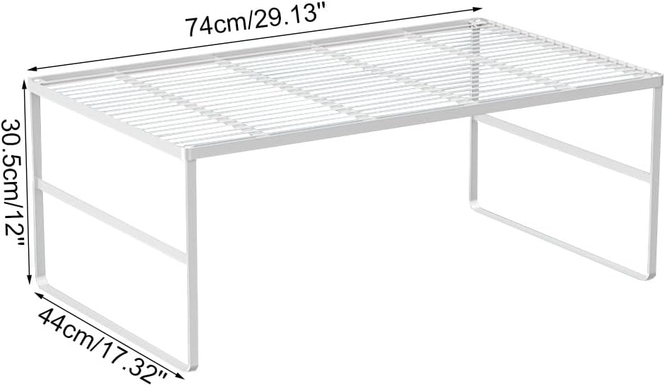 Kitchen Cabinet Storage Shelf Stackable Wire Spice Rack Organizer Heavy Duty Space Saver for