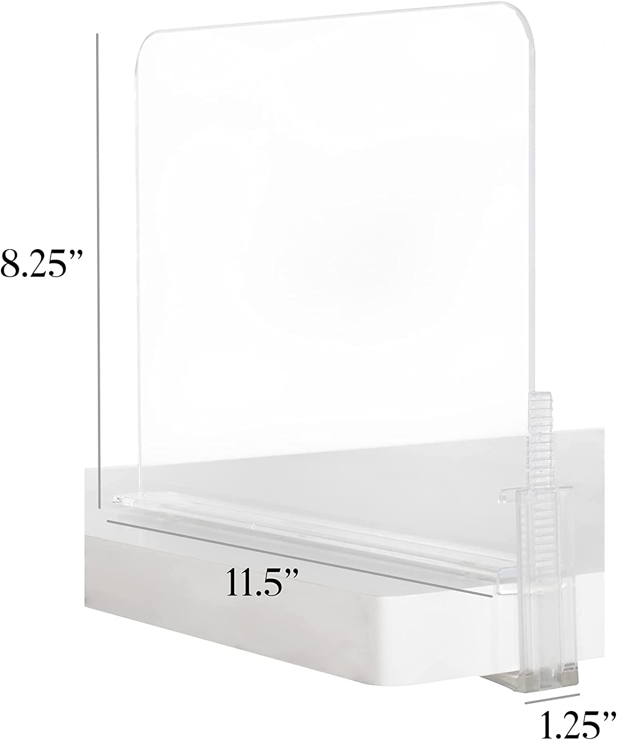 Richards Homewares Acrylic Shelf Dividers - Purse, Sweaters Organizer for Closet - Clear Separators