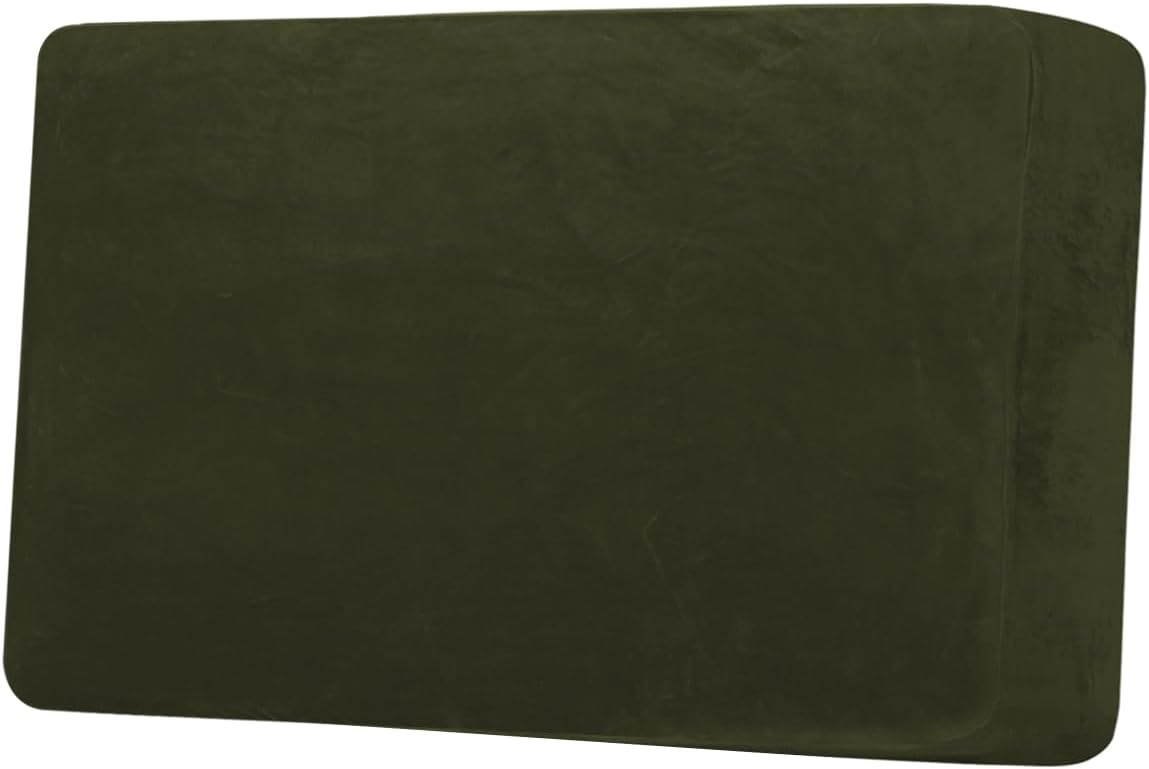 H.VERSAILTEX Velvet Stretch Individual Cushion Cover Plush Cushion Slipcover for Loveseat Sofa
