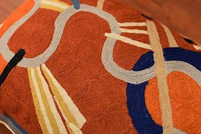 Lumbar Kandinsky Modern Pillow Cover Intuitive Mid Century Chair Cushions Rust Abstract Pillowcase