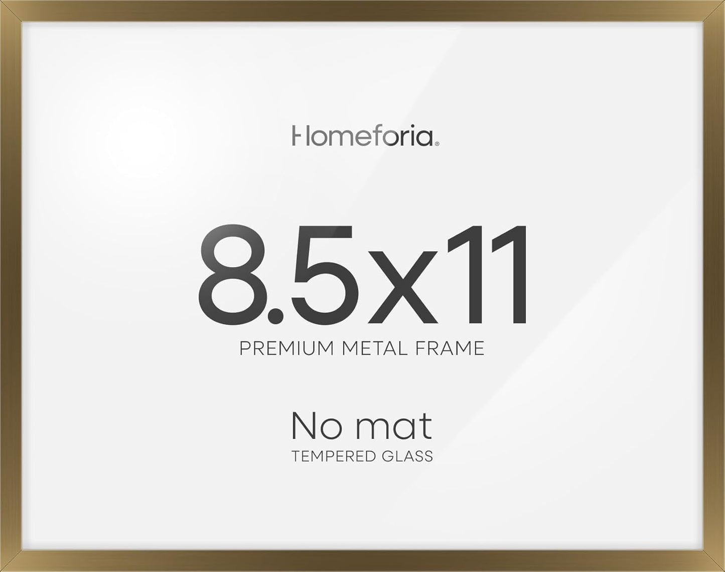 Homeforia 8.5x11 Diploma Frame Bronze, High End Metal 8.5 x 11 Certificate Frames, 11x8.5 Document