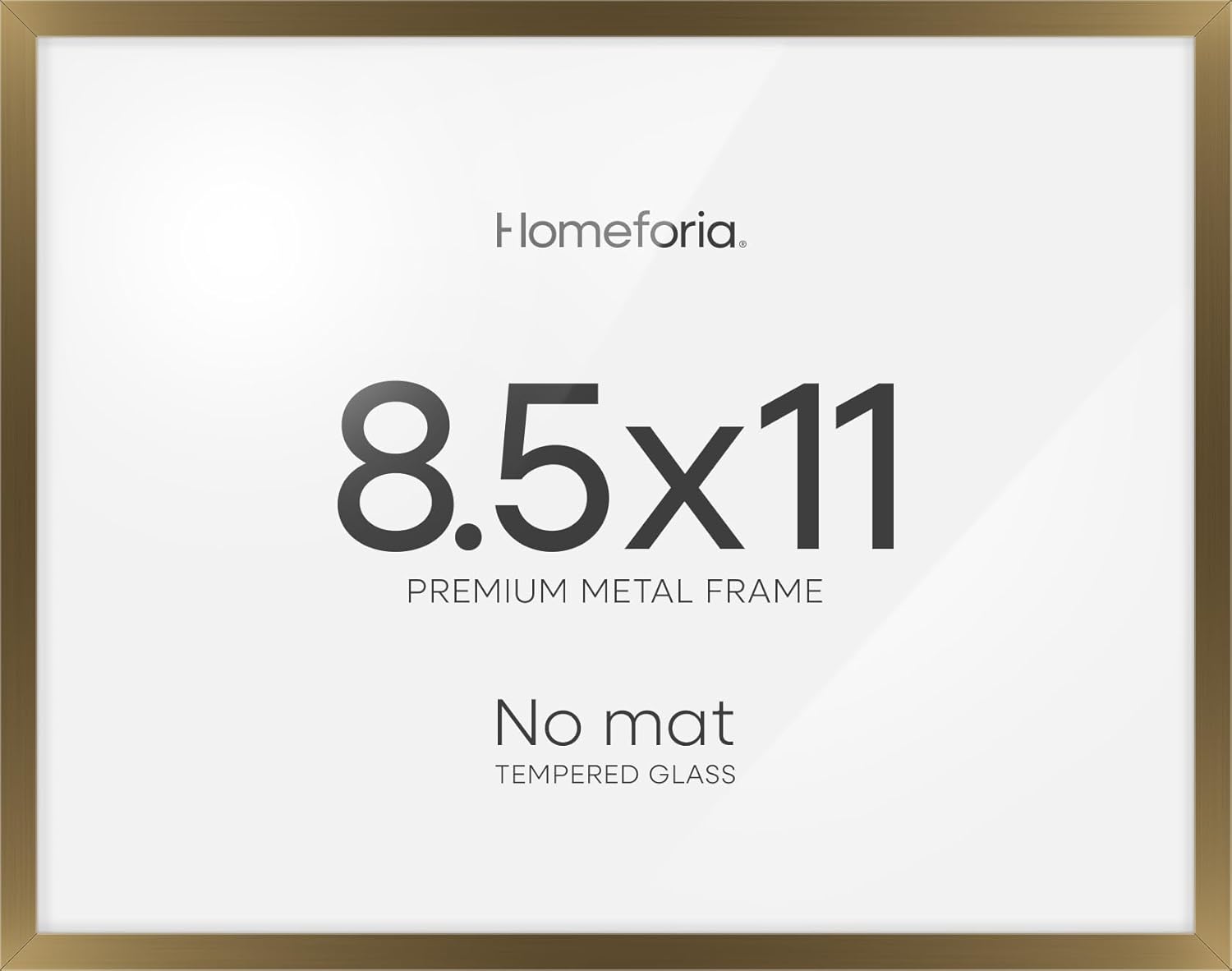 Homeforia 8.5x11 Diploma Frame Bronze, High End Metal 8.5 x 11 Certificate Frames, 11x8.5 Document